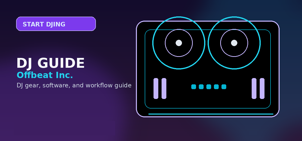 Beginner DJ hub with equipment overview