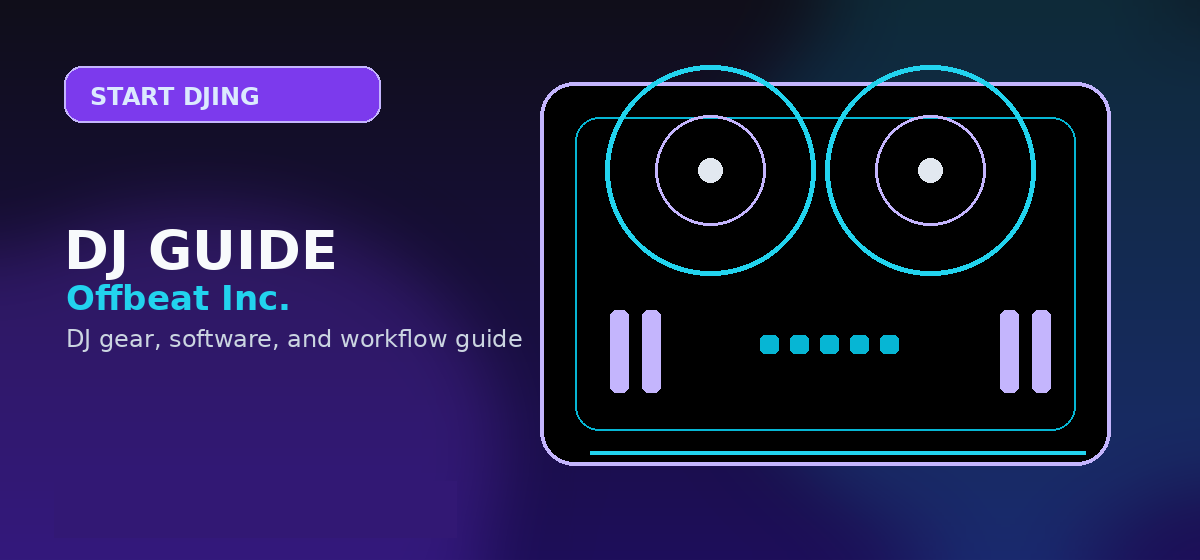 Beginner DJ setup with controller and headphones