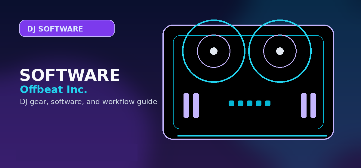 Free DJ software running on a laptop