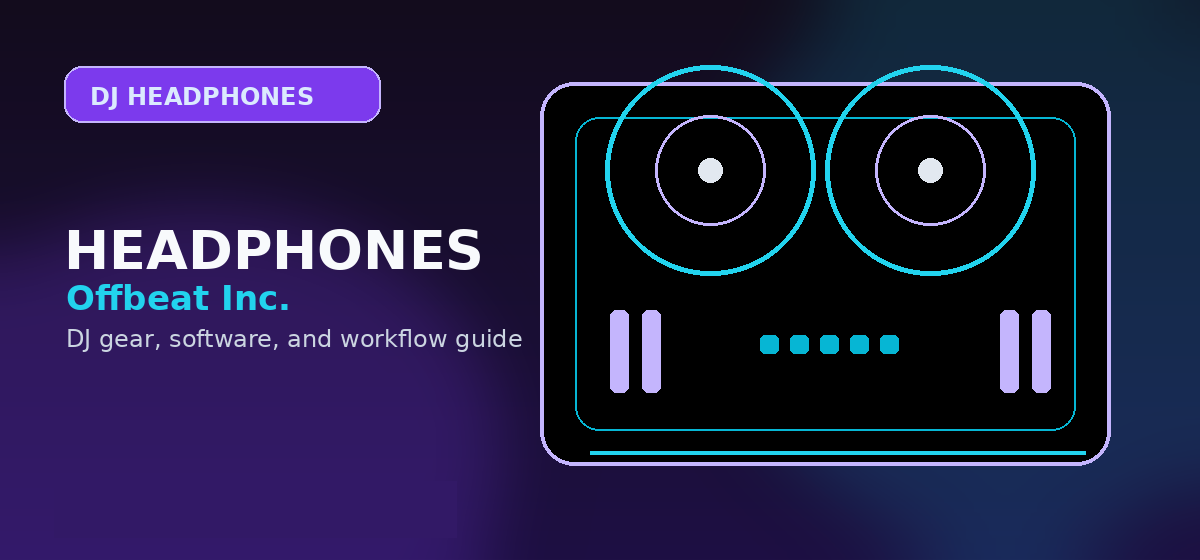 Wireless DJ headphones on a table